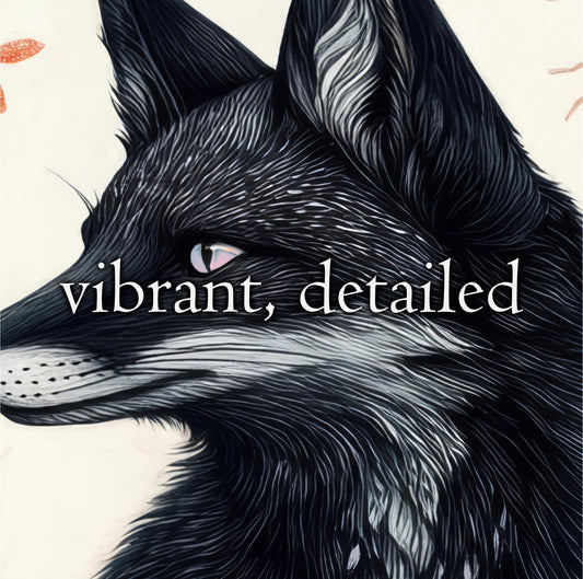 "Black Fox" Victorian Floral Cottagecore