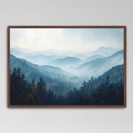 Rocky Mountains Blue Ridge Mountains Framed Canvas Art