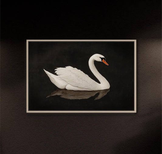 "Swan Lake" Vintage Black and White Art