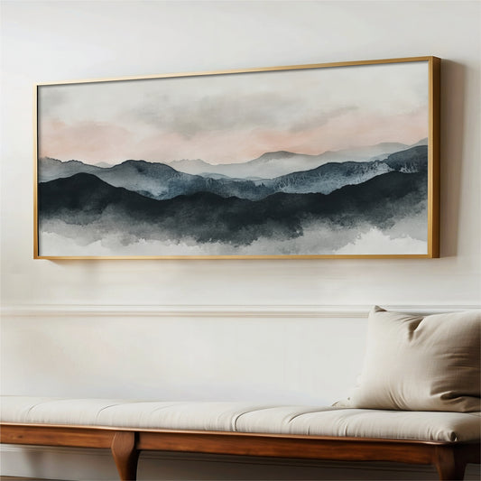 "Foggy Mountain" Panoramic Art