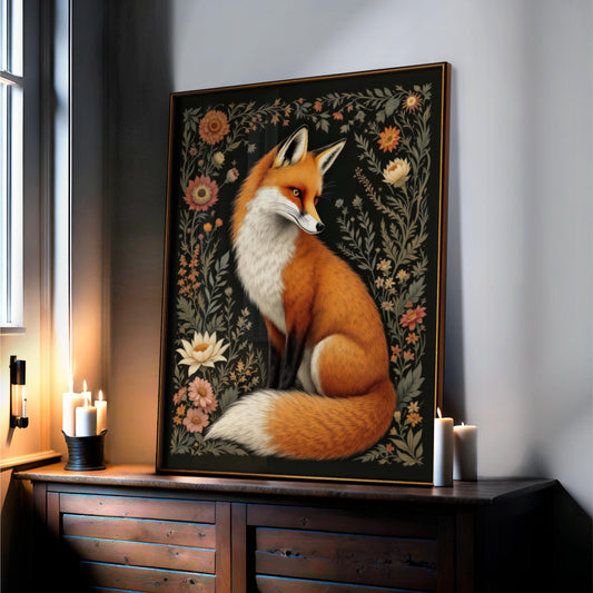 "Red Fox" Vintage Autumn Art
