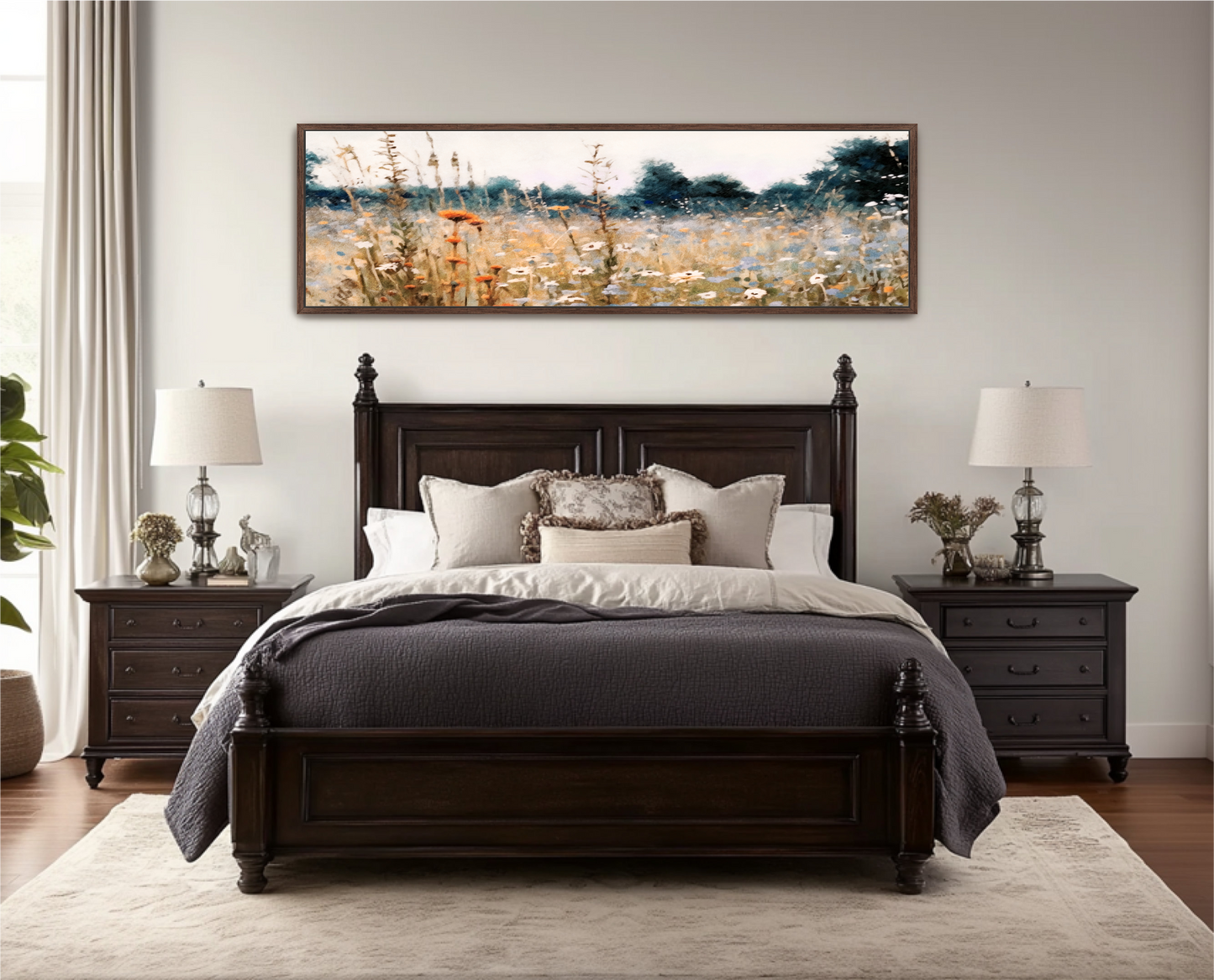 Fall Wildflower Field Panorama Art