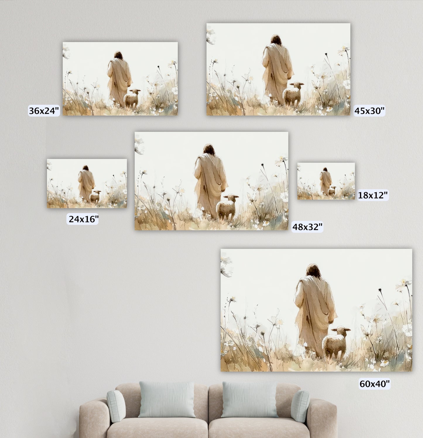 "He Found Me" Jesus Lost Sheep Art