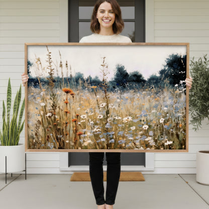 Wildflower Field Landscape Wall Art