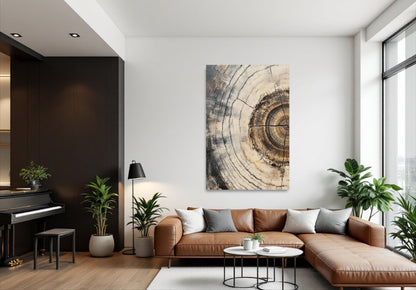 a living room filled with furniture and a painting on the wall