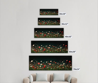 a living room with a couch and three pictures on the wall