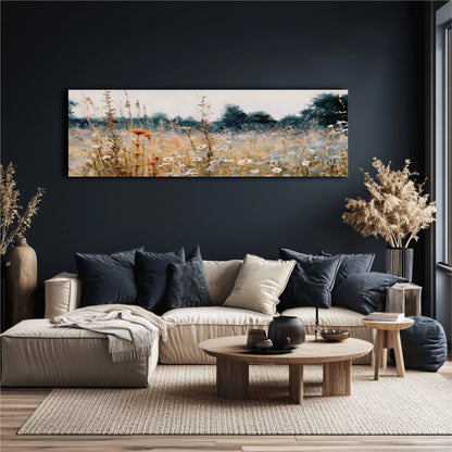 Fall Wildflower Field Panorama Art