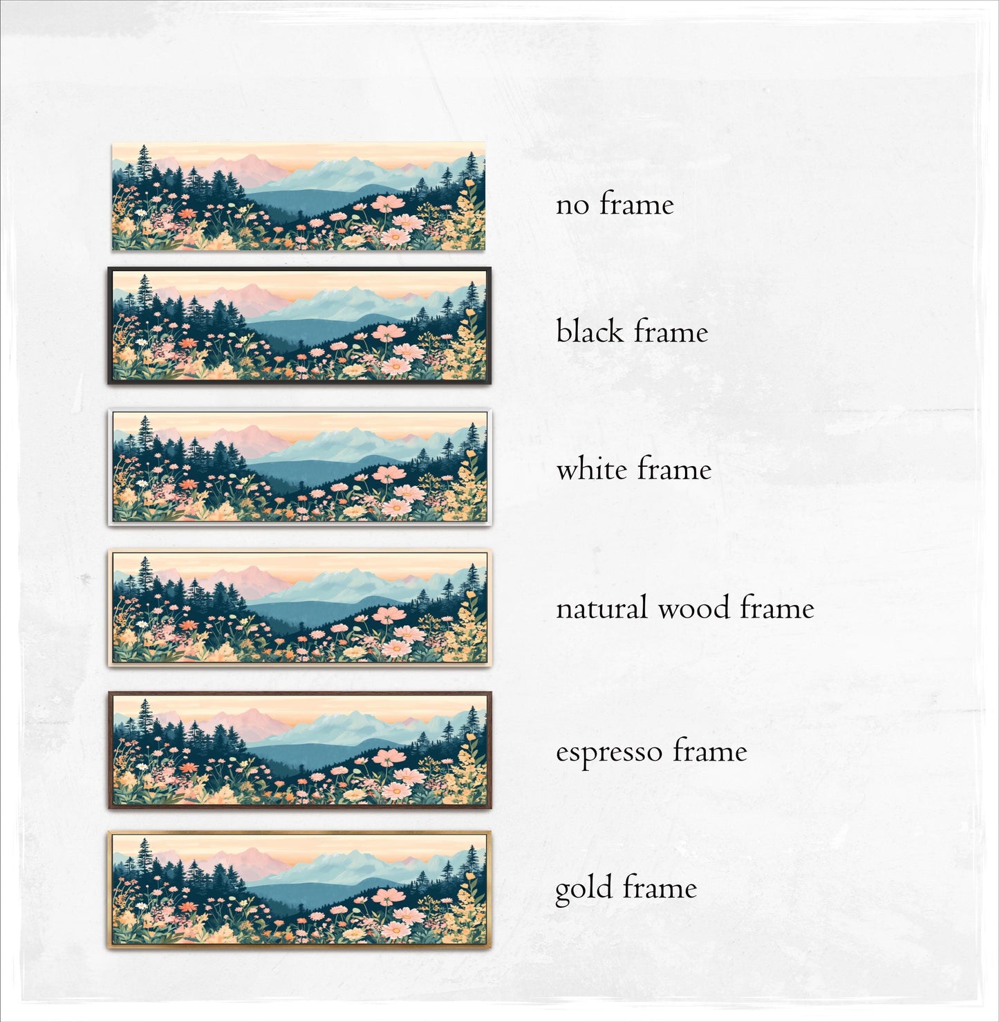 Wildflower Mountain Landscape Panoramic Art
