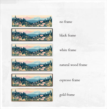Wildflower Mountain Landscape Panoramic Art