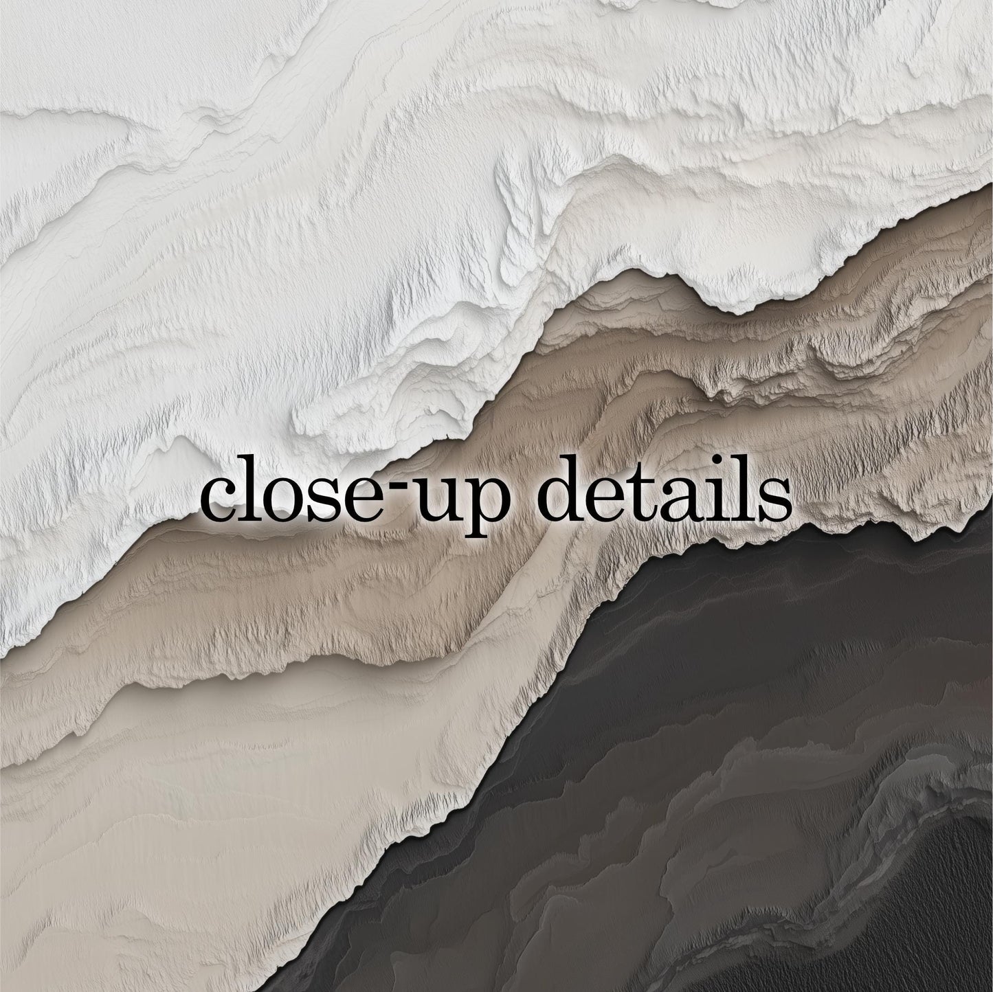The image is a close-up of a textured surface with a gradient of colors, including shades of white, brown, and gray.