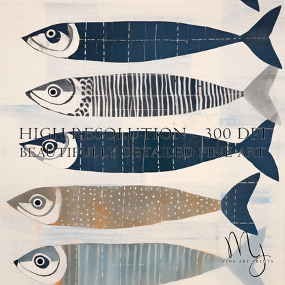 Sardines Nautical Fish Kitchen Art