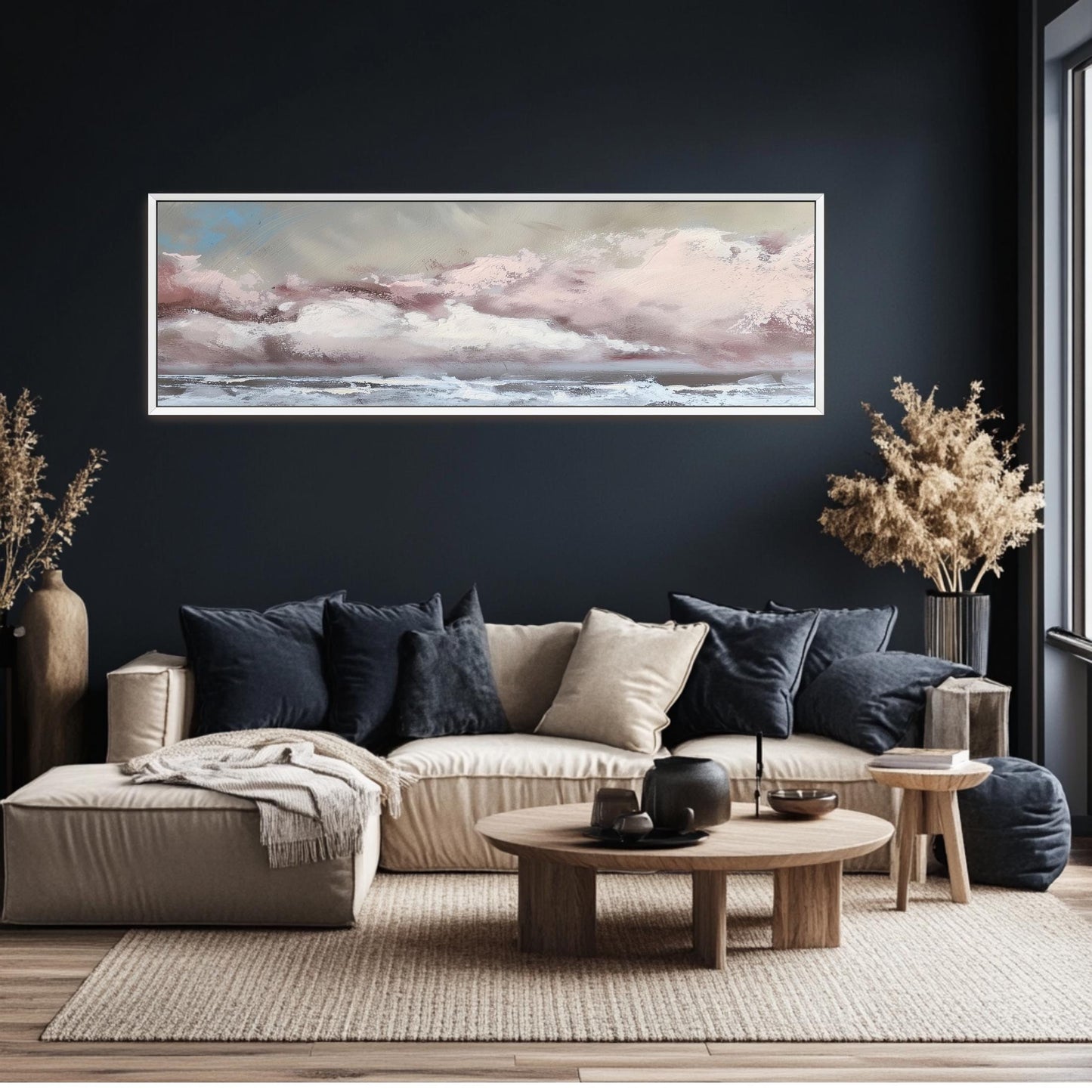 Storm at Sea Panoramic Ocean Art
