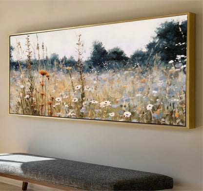Fall Wildflower Field Panorama Art