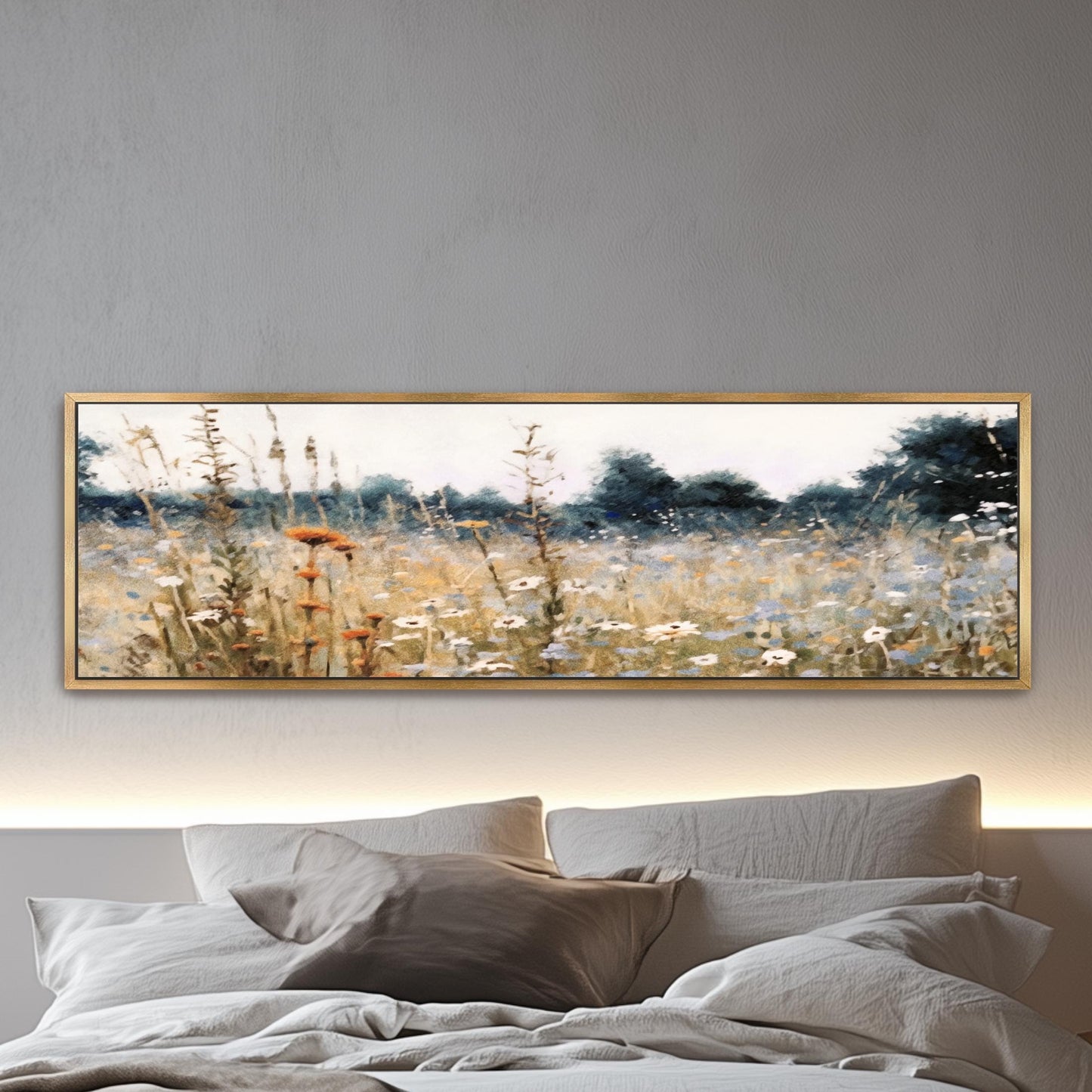Fall Wildflower Field Panorama Art