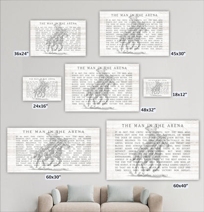 a collection of six framed artworks, each with a different size and frame, all featuring the same text. The text appears to be a quote or a passage from a book or article, and it is written in a white, black, and grey color scheme. The artworks are arranged in a grid-like pattern on a wall, with a sofa in the background.