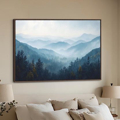 Blue Ridge Mountains in Fog Art