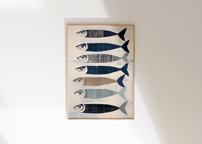 Sardines Nautical Fish Kitchen Art