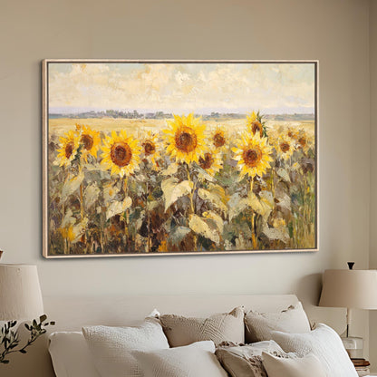 Happy Sunflowers Landscape Art