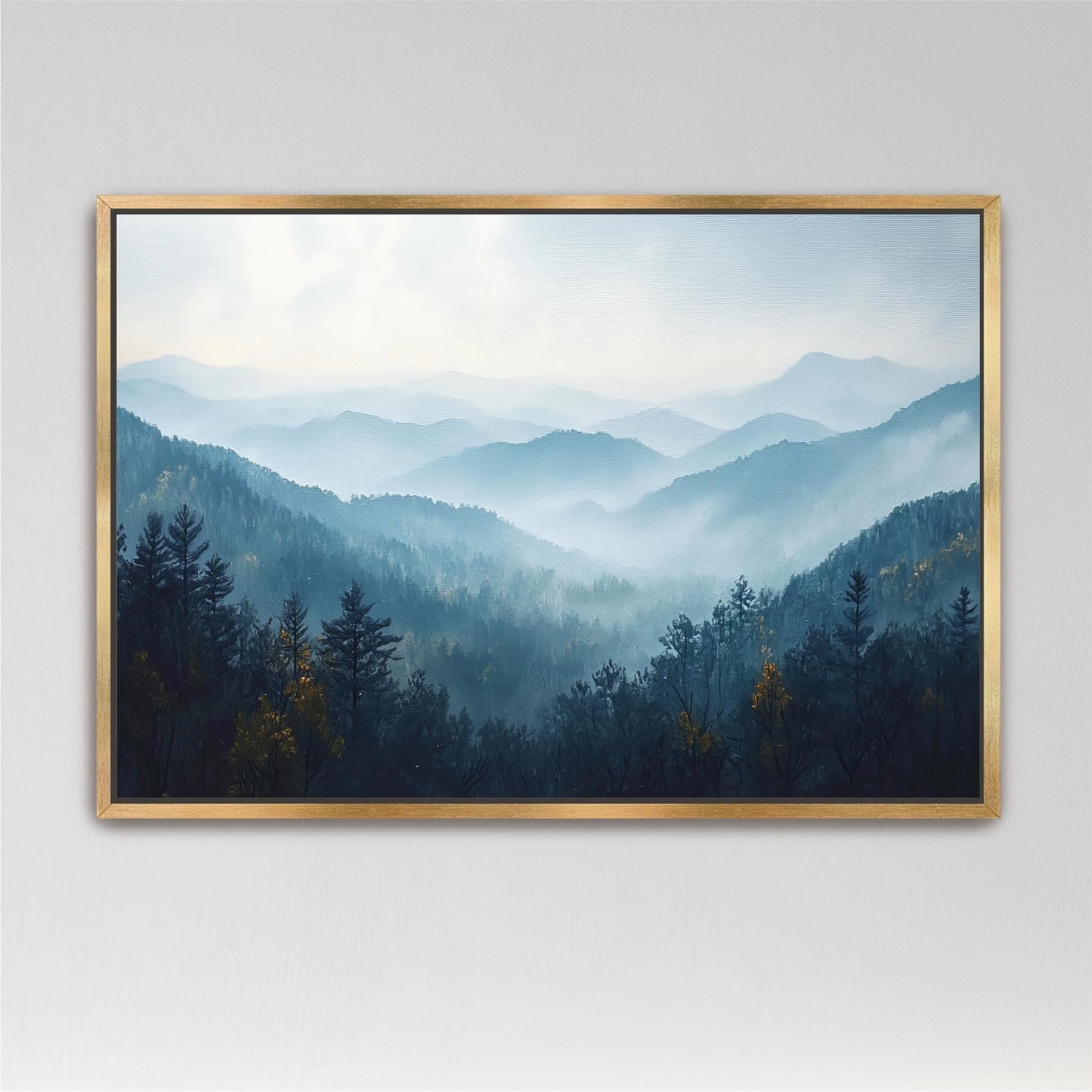 Blue Ridge Mountains in Fog Art