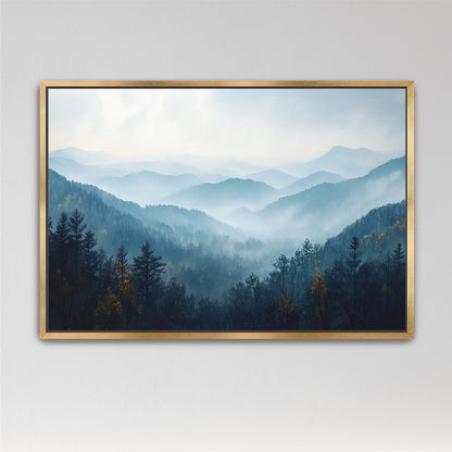 Blue Ridge Mountains in Fog Art