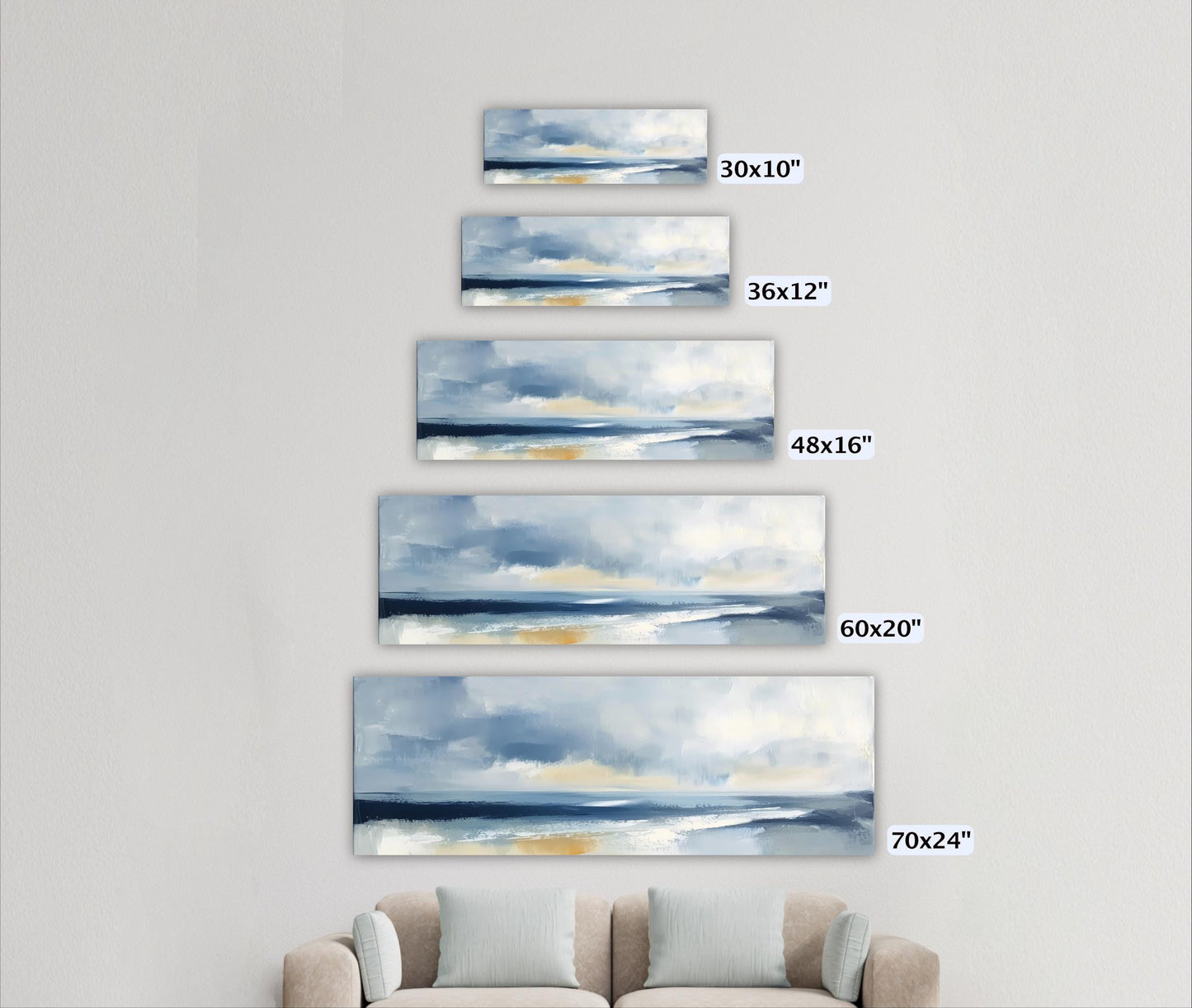 "Drift" Coastal Wall Art Panorama