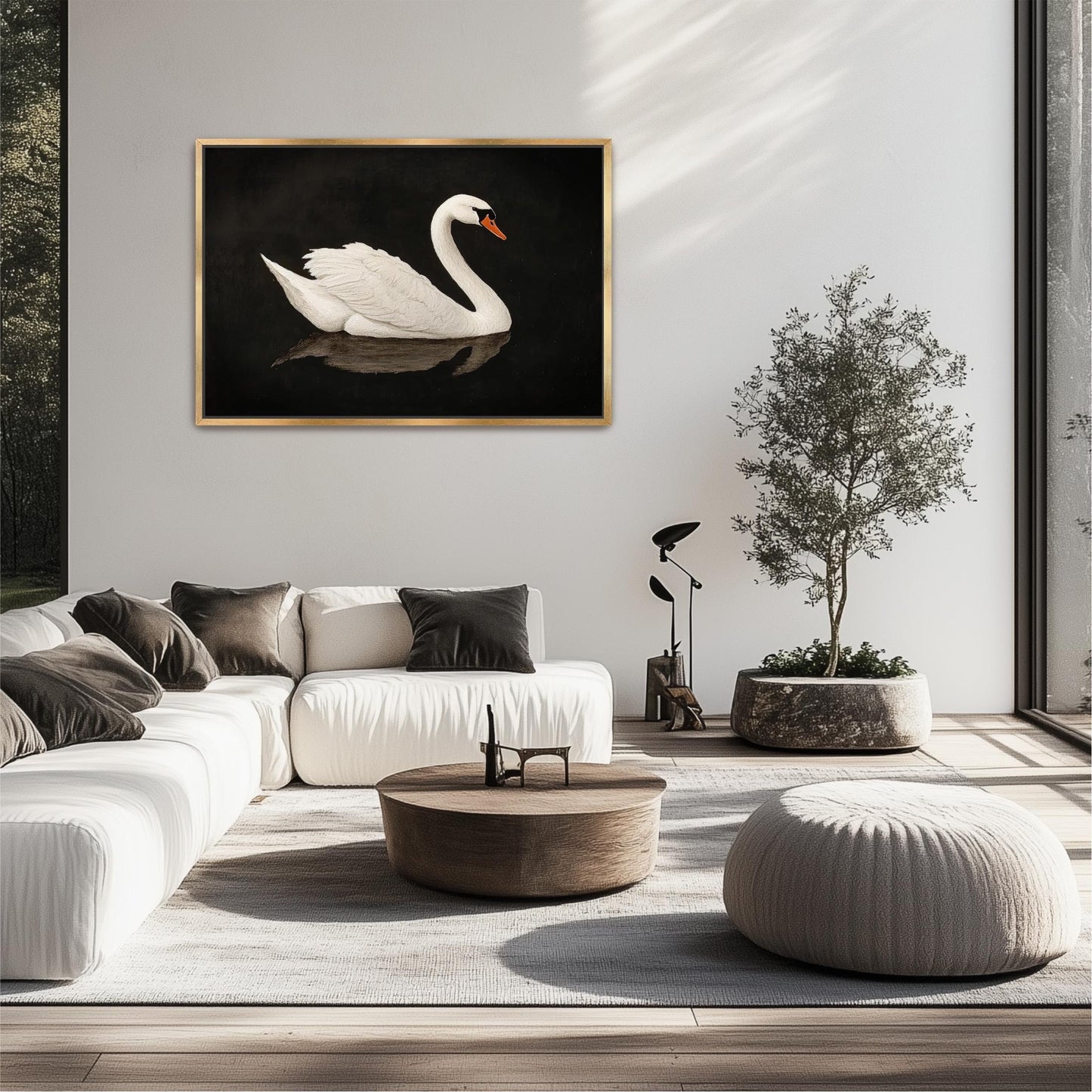 "Swan Lake"  Vintage Black and White Art