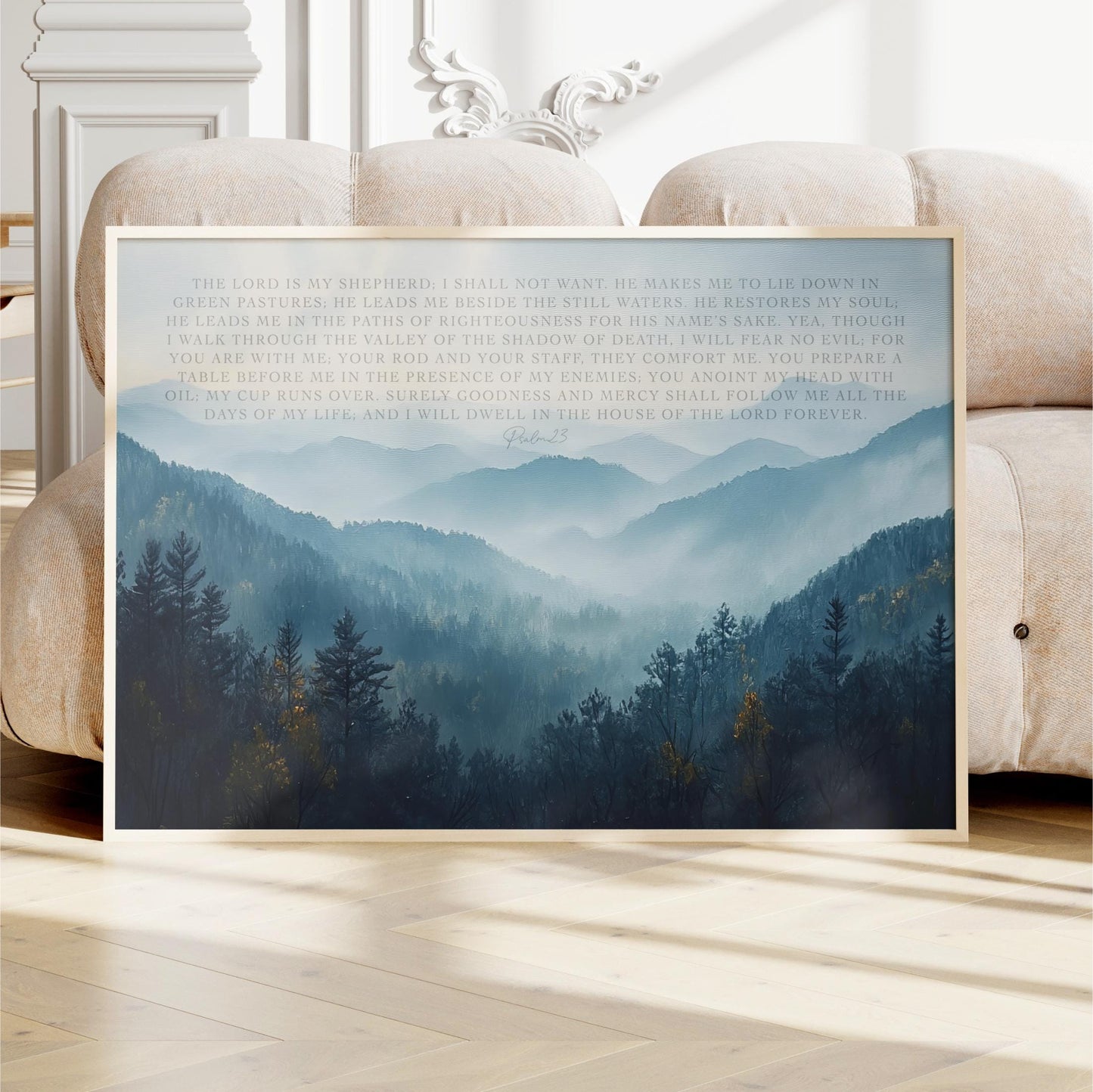 a picture of a mountain range with a quote on it