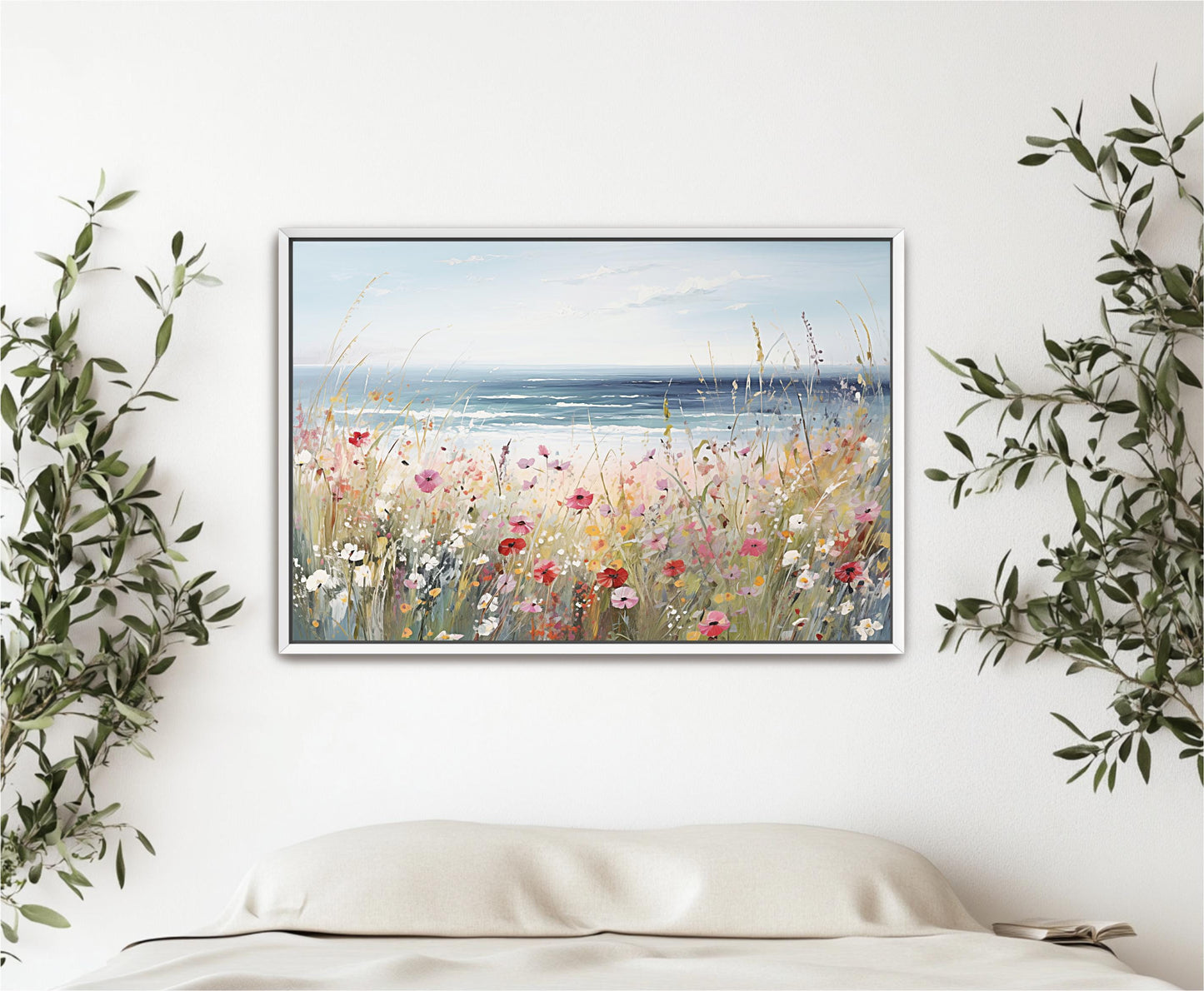 "Beach Spring Wildflowers" Coastal Art