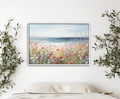 "Beach Spring Wildflowers" Coastal Art