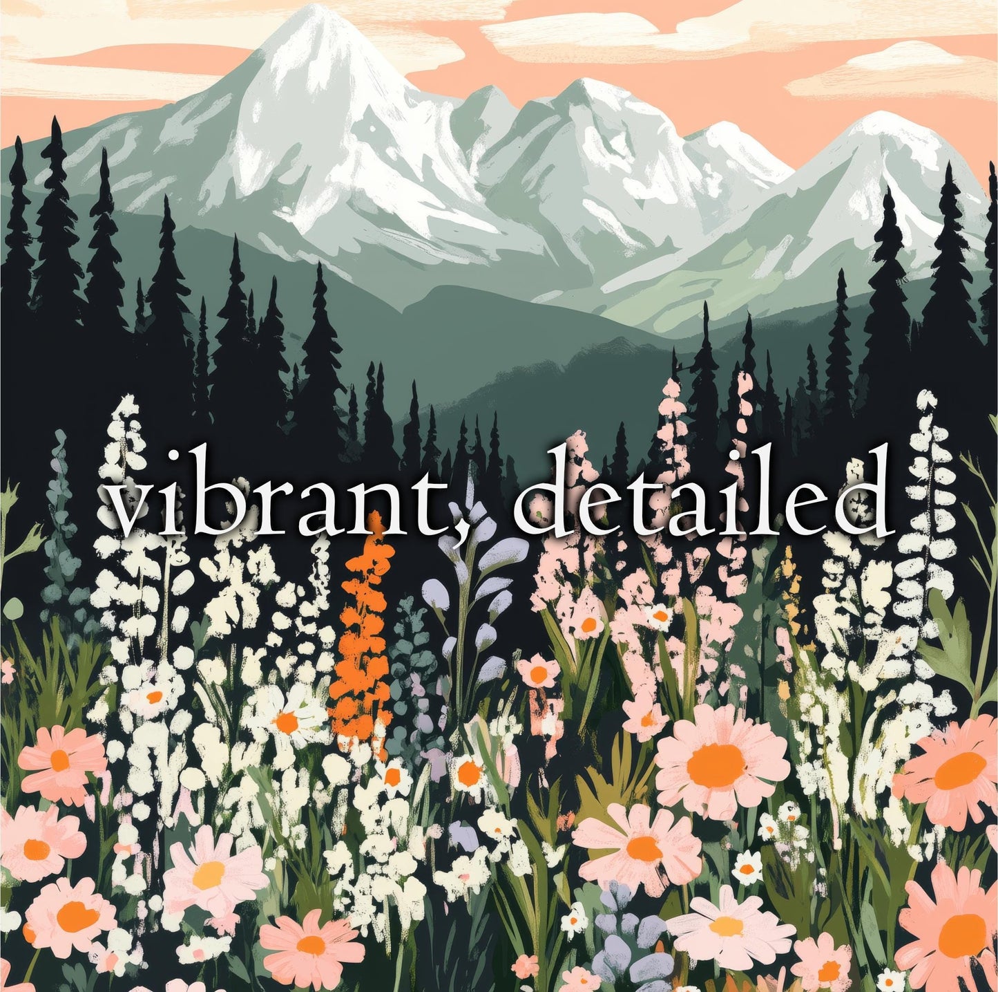 Yosemite in Spring Illustration Art