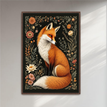 "Red Fox" Vintage Autumn Art