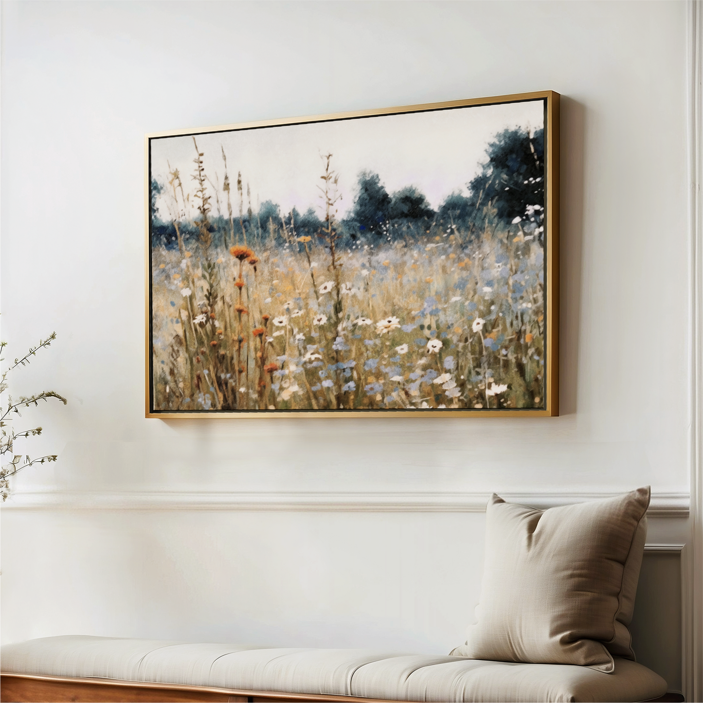 Wildflower Field Landscape Wall Art