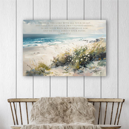 a painting hanging on a wall above a chair