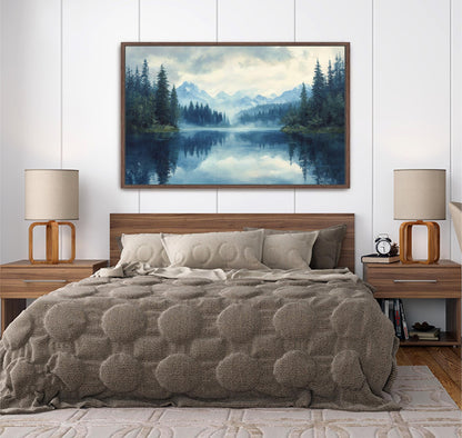 "Quiet Morning" Mountains Lake Forest Art