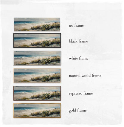 Coastal Wildflower Panoramic Seascape Art