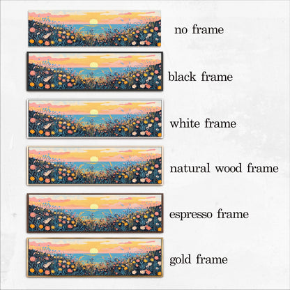a picture of a landscape with four different frames