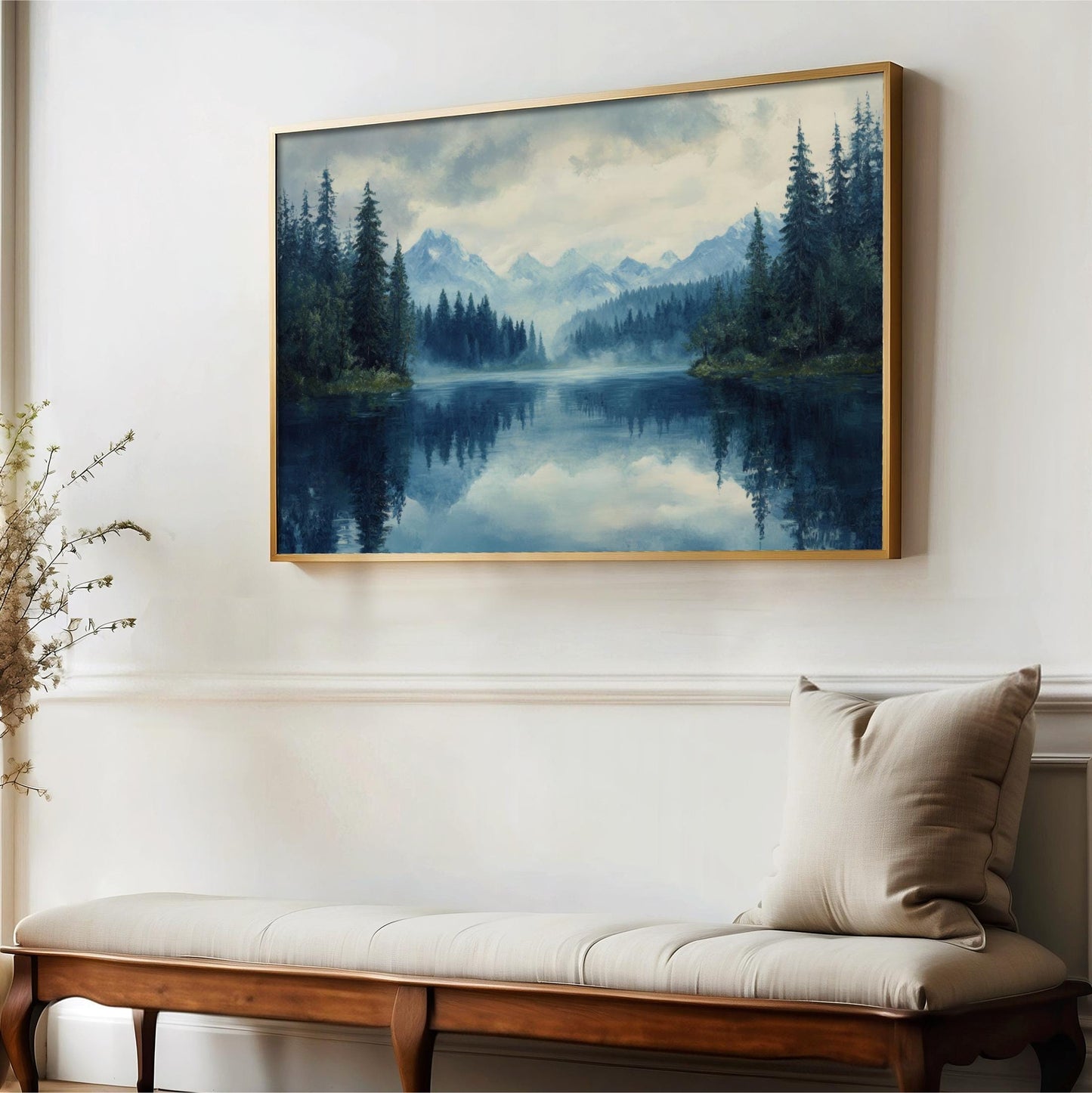 "Quiet Morning" Mountains Lake Forest Art