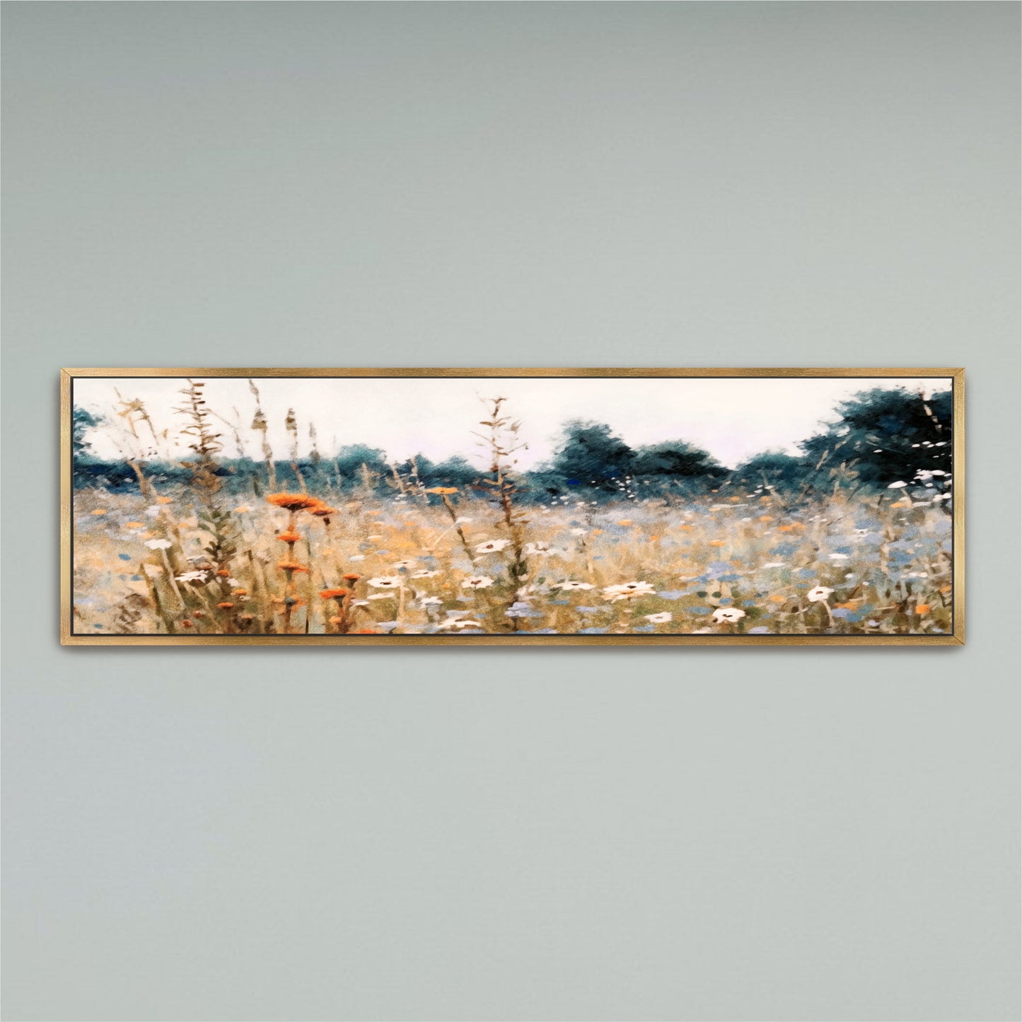 Fall Wildflower Field Panorama Art