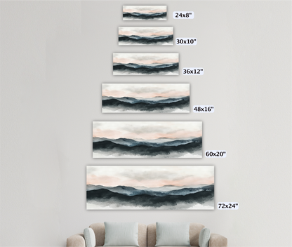 "Foggy Mountain" Panoramic Art