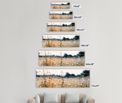 Fall Wildflower Field Panorama Art