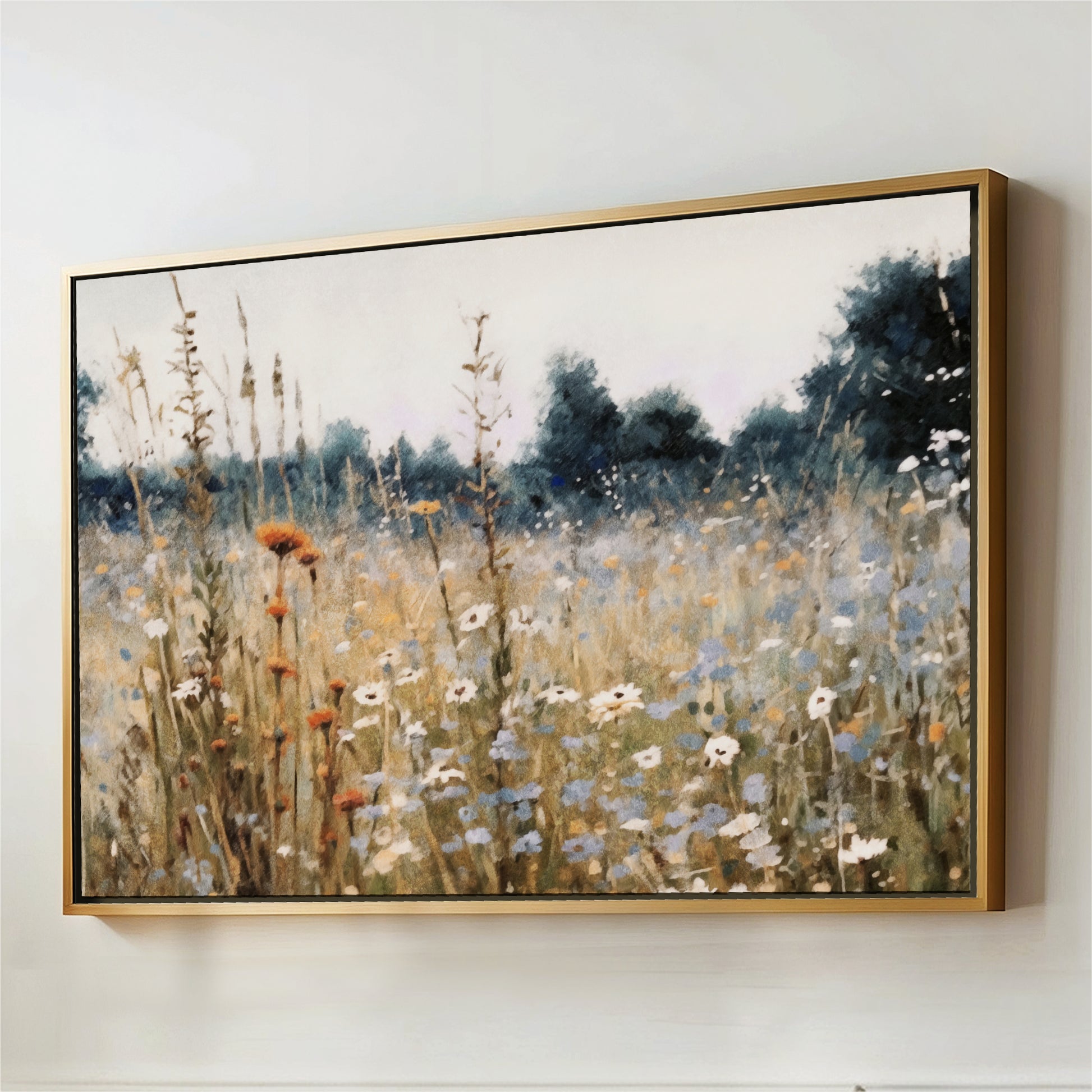 Wildflower Field Landscape Fine Art

Bring serene beauty into your home with this&nbsp;expertly crafted landscape artwork, showcasing a tranquil wildflower composition rendered in sophisticated warm tones—beige, blue, orange, and brown. The refined design captures authentic vintage character while maintaining contemporary appeal.