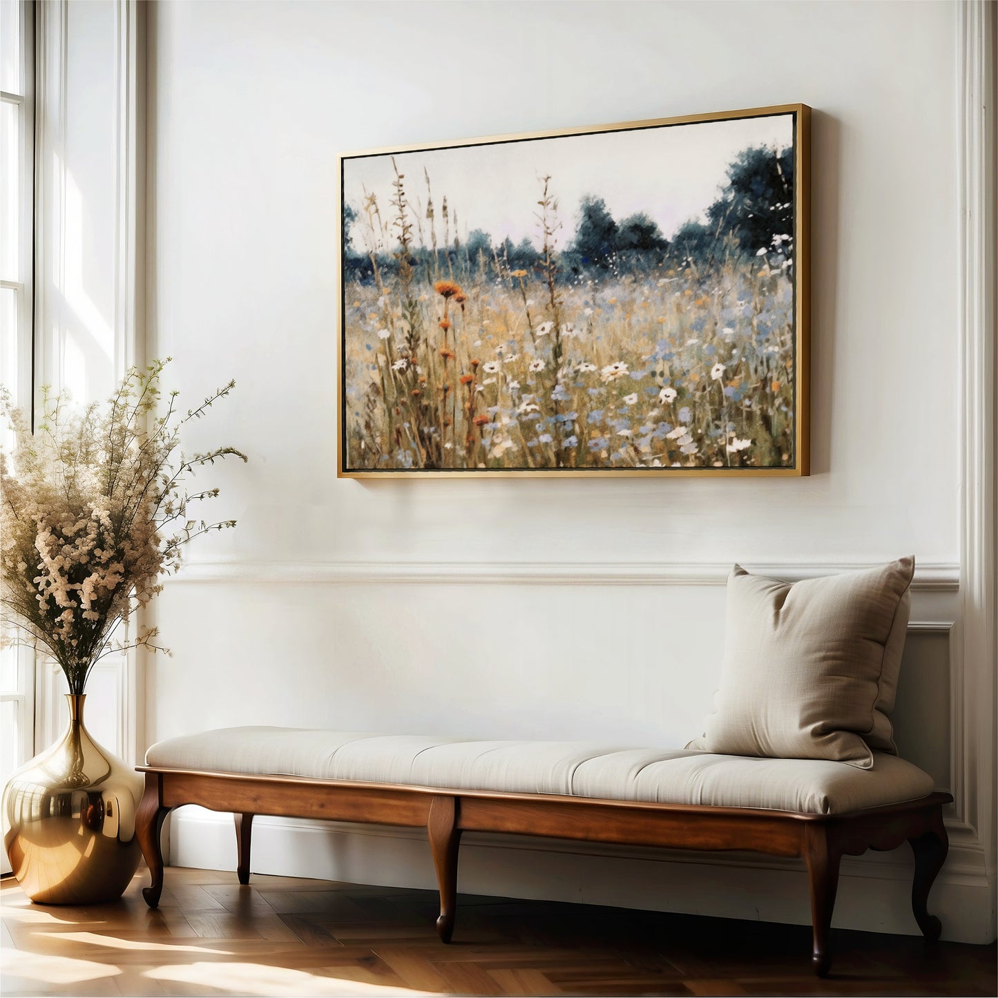 Wildflower Field Landscape Wall Art
