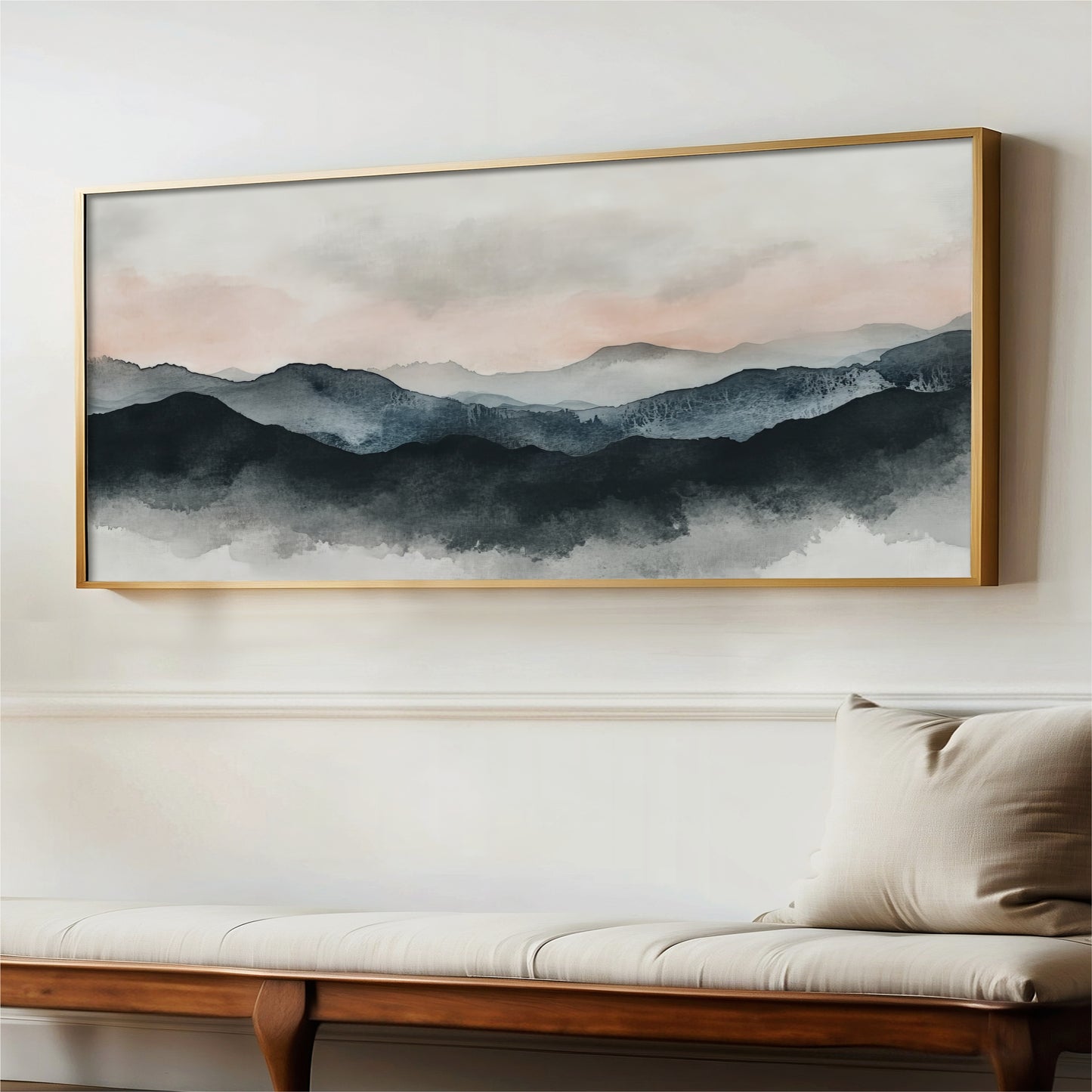 "Foggy Mountain" Panoramic Art