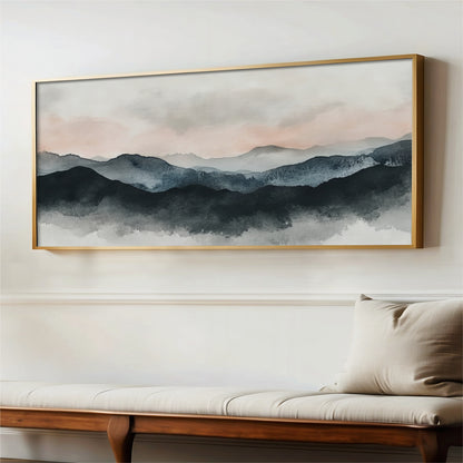 "Foggy Mountain" Panoramic Art
