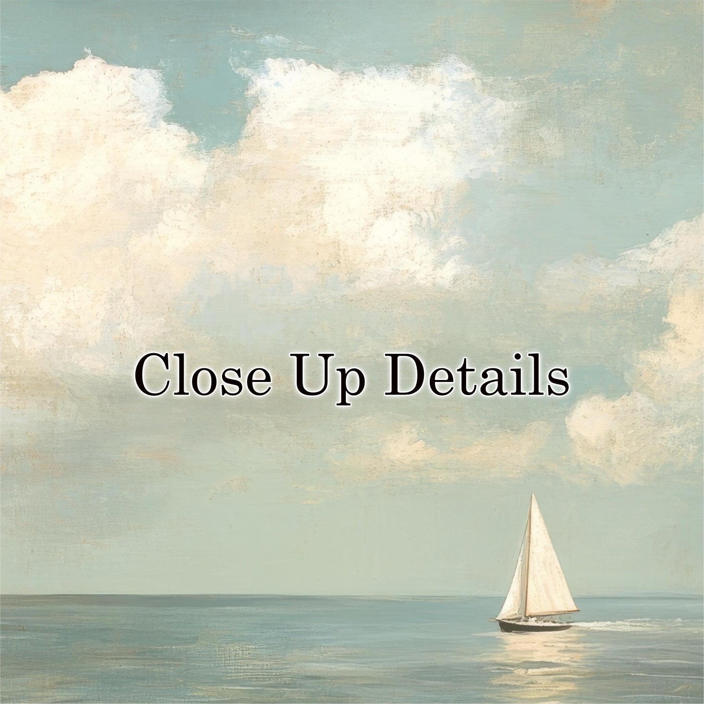 Sailboat Art Vintage Neutral Colors Horizontal Framed Coastal Artwork, Nautical Decor, Ocean Seascape Painting Living Room Beach House