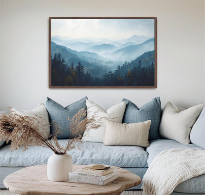 Blue Ridge Mountains in Fog Art