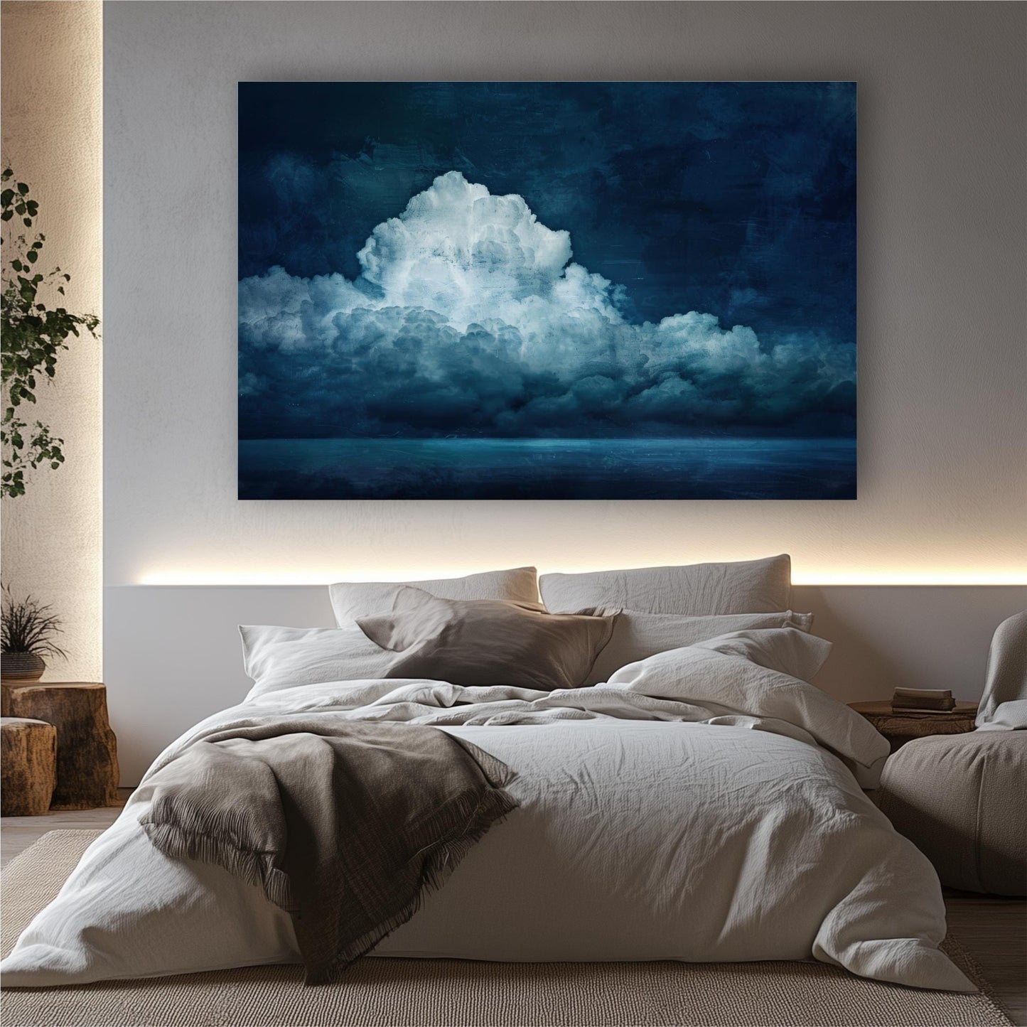 Blue Clouds Over the Sea Art