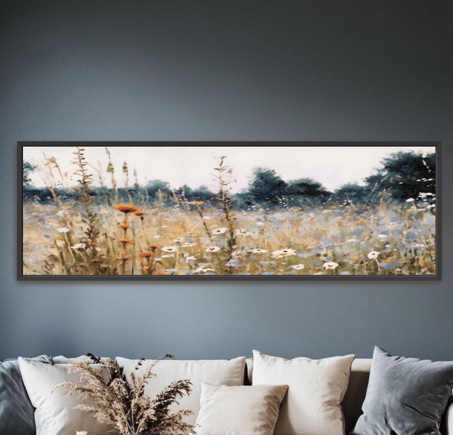 Fall Wildflower Field Panorama Art