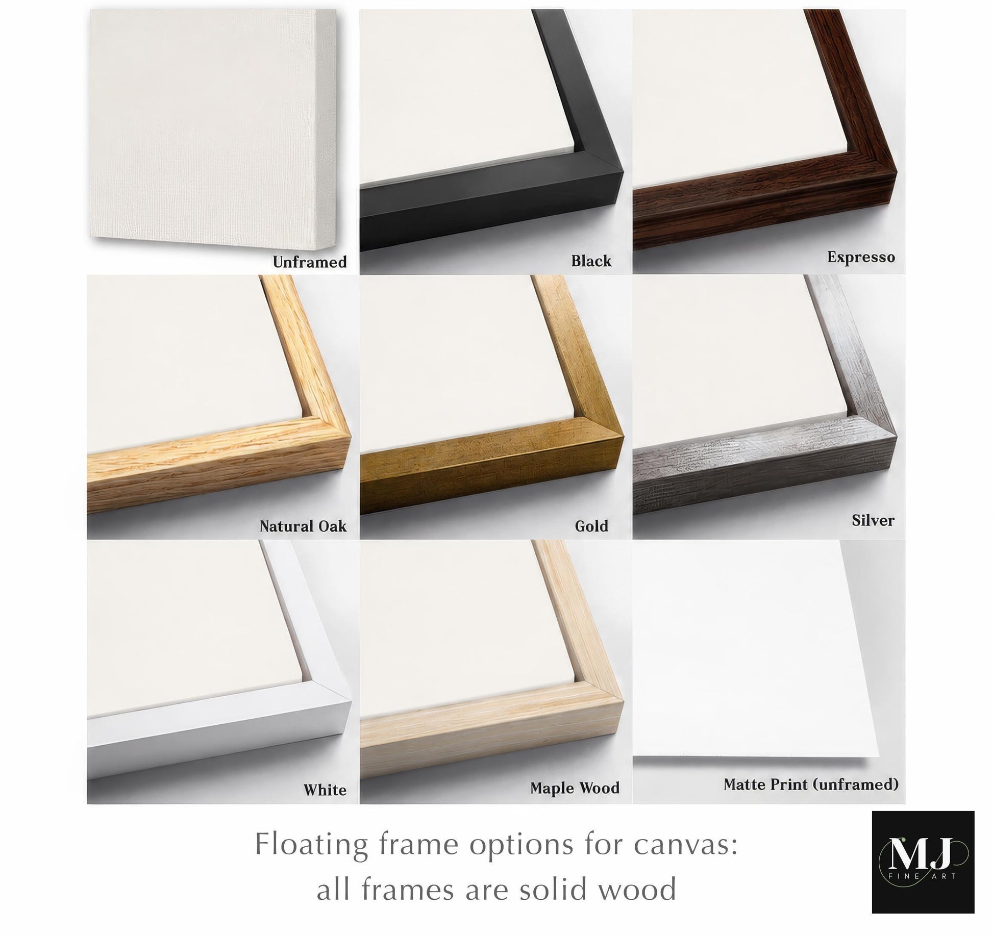 a series of photos showing different frames with a painting of a wave