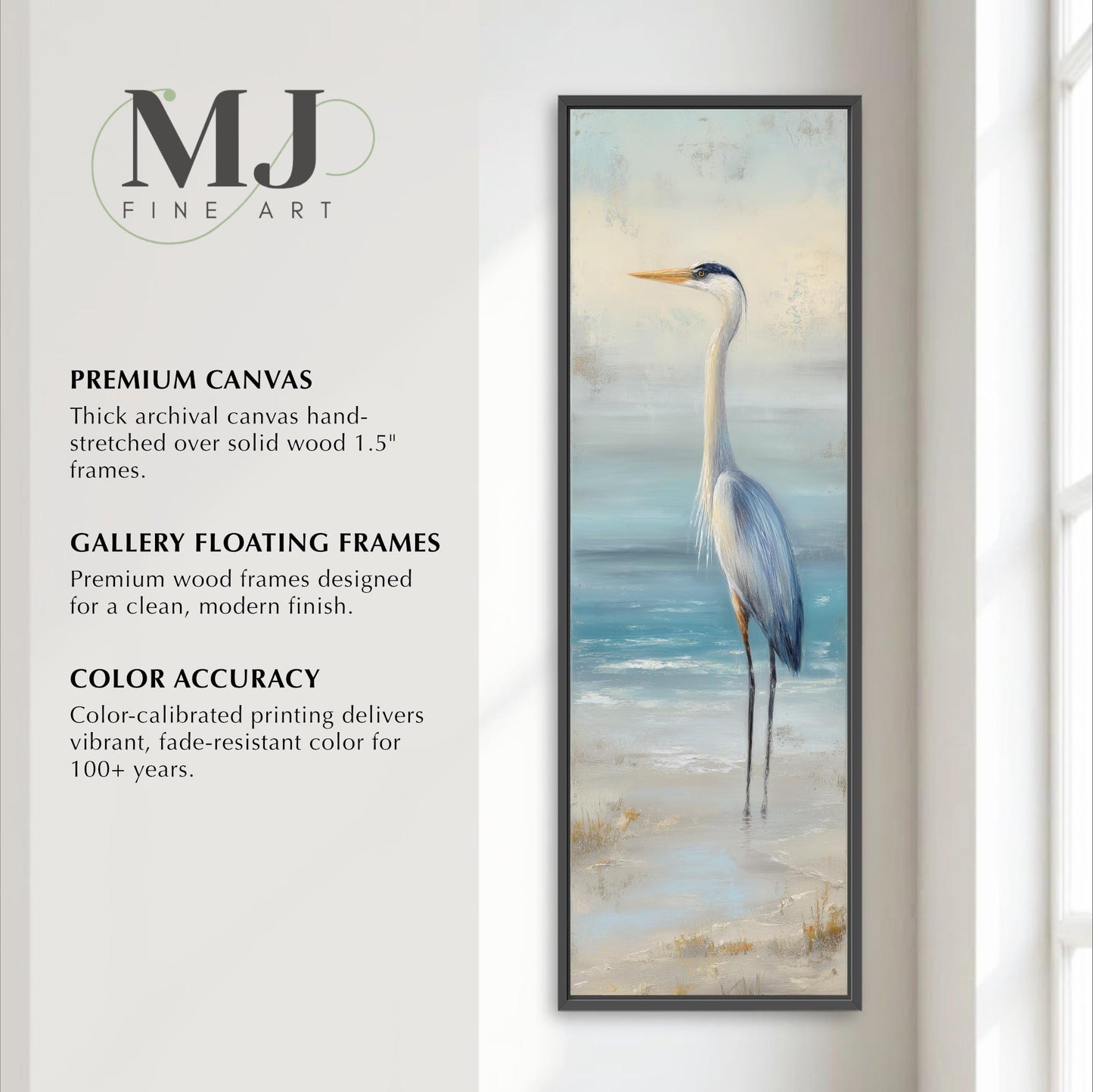 a painting of a bird on a wall